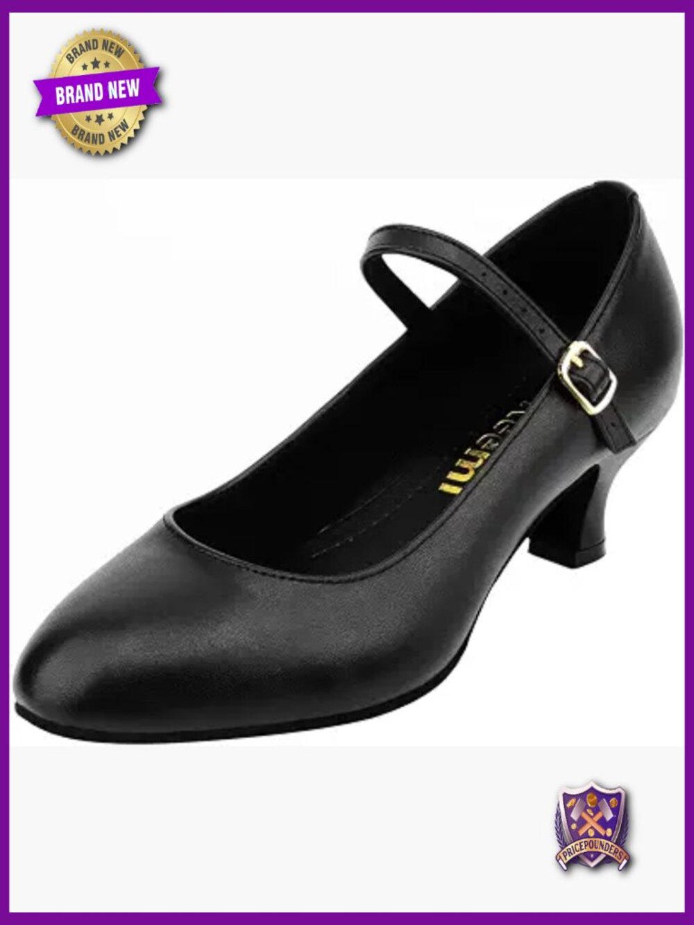 Women's Ballroom Dance Shoes Ankle Strap Character Heels